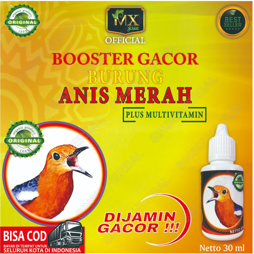 Booster Gacor Burung Anis Merah / Vitamin Burung Anis Merah