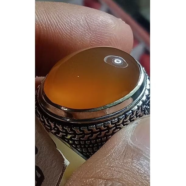 Batu Cincin Akik Solar Madu Natural Giwang