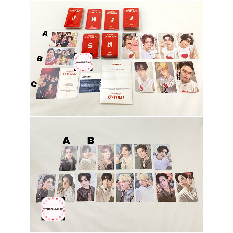 [READY STOCK] SHARING PHOTOCARD ENHYPEN ROMANCE : UNTOLD WEVERSE VERSION MV A MV B CONCEPT GROUP PHO