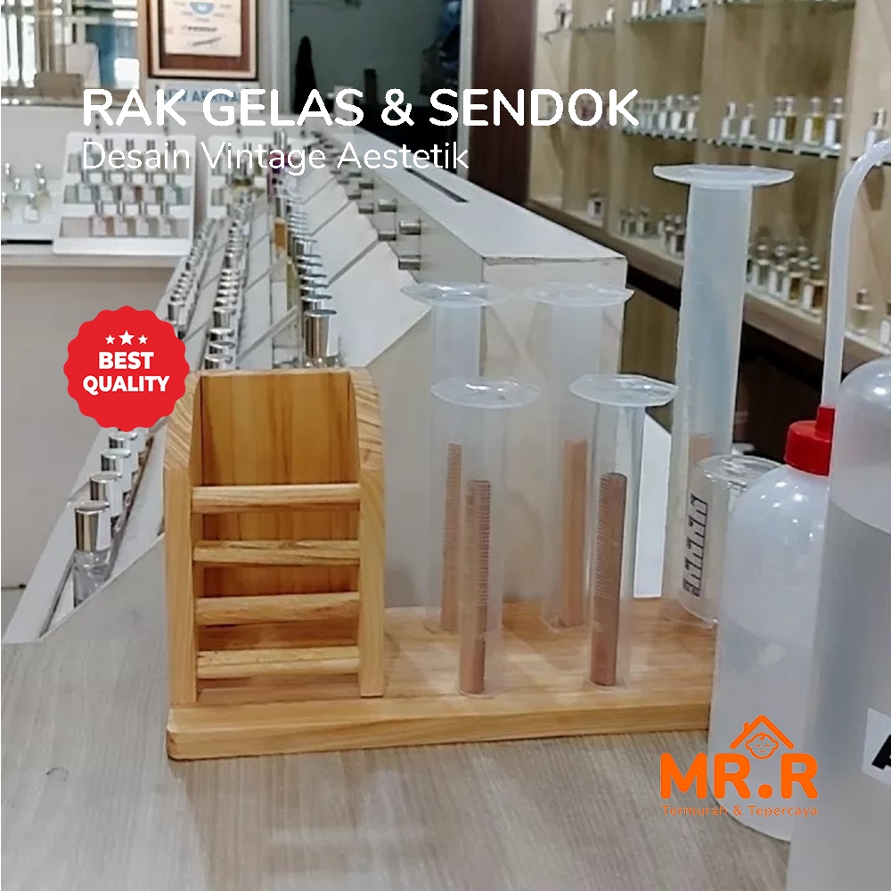 Dish Rack Susun Serbaguna Rak Gelas Piring Kayu Kitchen Set Aesthetic Multifungsi