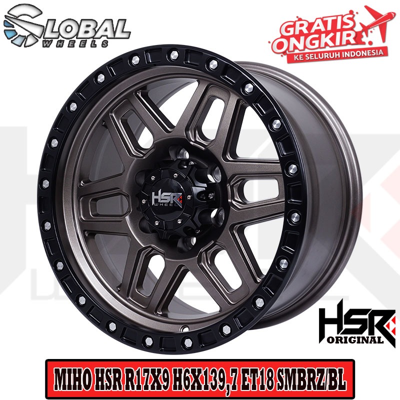 Velg Mobil HSR Miho Ring 17 Semi Offroad Buat Hilux Everest Triton Pajero Terano Hardtop Dmax