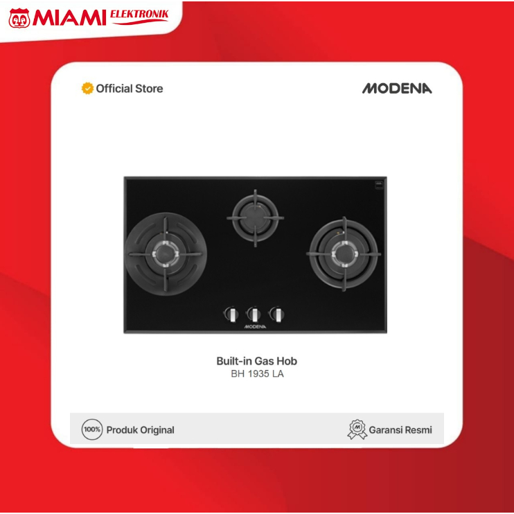 Built In Gas Hob Modena BH 1935LA /  BH1935LA Kompor Gas Tanam Modena