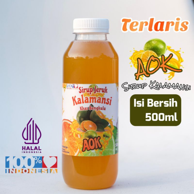 Sirup kalamansi 500ml khas bengkulu Sirup jeruk kalamansi asli bengkulu Sirup kalamansi asli bengkul