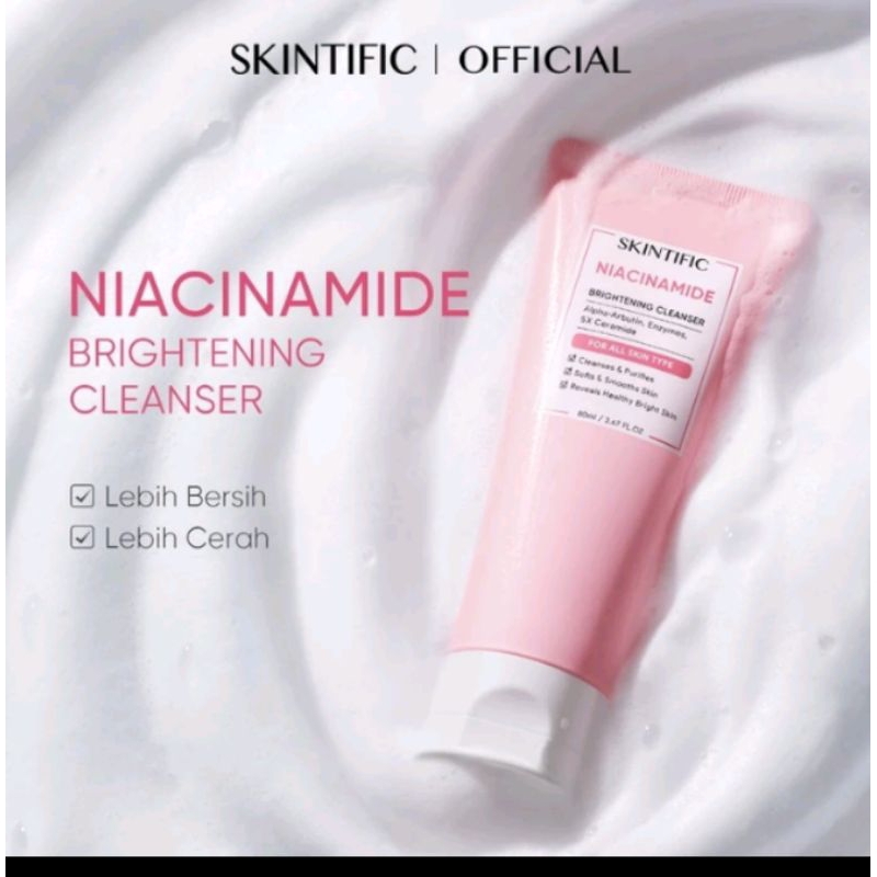 FACIAL WASH SKINTIFIC NIACINAMIDE BRIGHTENING CLEANSER