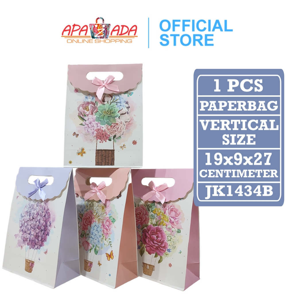 

Apazada - Paperbag Vertical Size 19x9x27 Cm / Kado Souvenir Packaging / Gift Bags JK1434B