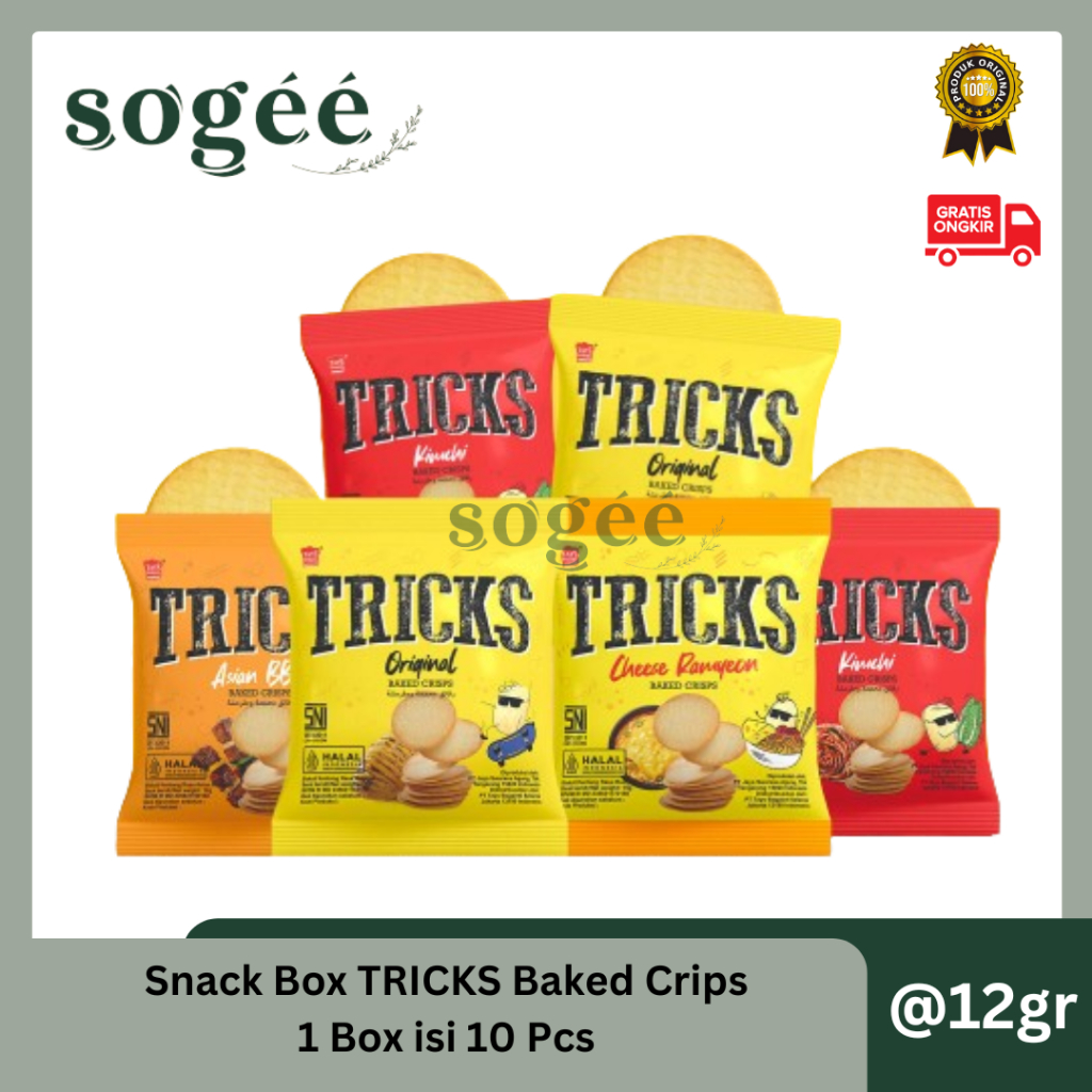 

Sogee ☘️ Snack Box TRICKS Baked Crips 1 Box/ 10 Pcs