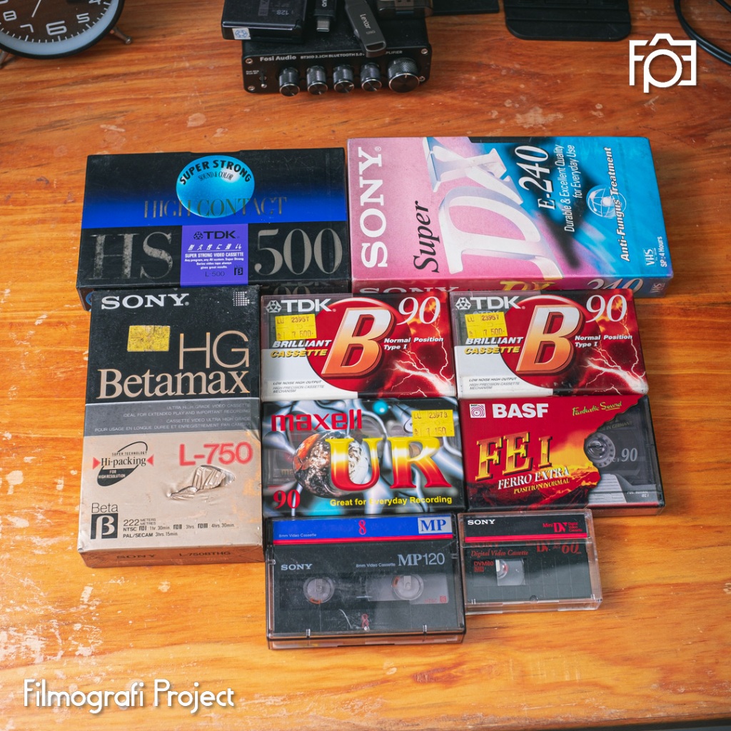 Kaset Campur | Total 9 Pcs -  Betamax VHS MiniDV Cassette Tape