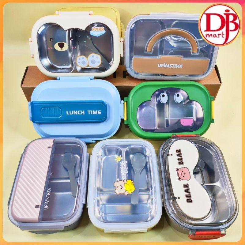 DJB - LUNCH BOX KOTAK BEKAL MAKAN STAINLESS STEEL 2 SEKAT ANTI TUMPAH