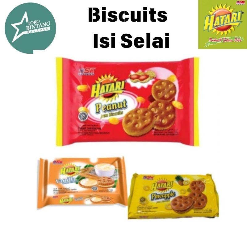 

Hatari Biskuit Selai kacang/vanilla/nenas 225gr / 140gr