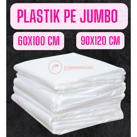 STARPLAST - PLASTIK JUMBO PE  Ukuran 90X120 cm  | 60X100 cm | Karung Bening