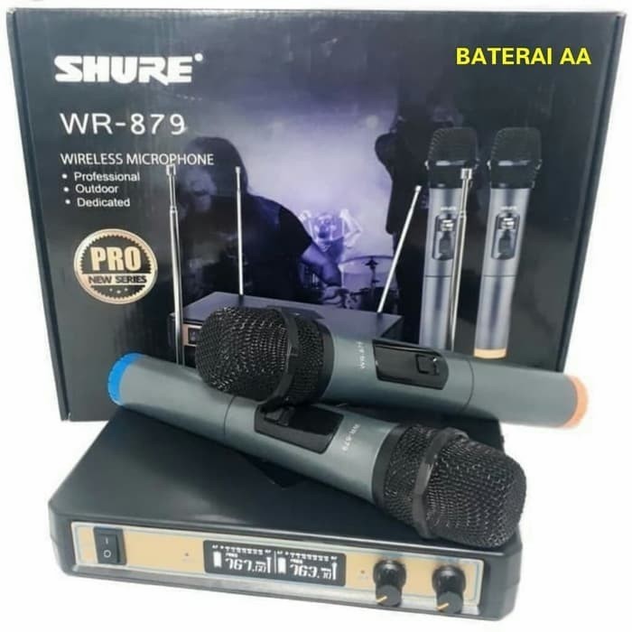 Mic wireless tanpa kabel Shure 879 uhf digital