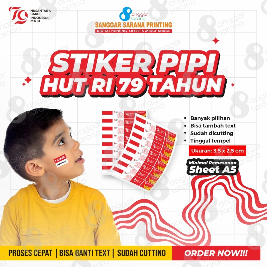 

STIKER SHEET A5 MERAH PUTIH / STIKER PIPI KEMERDEKAAN