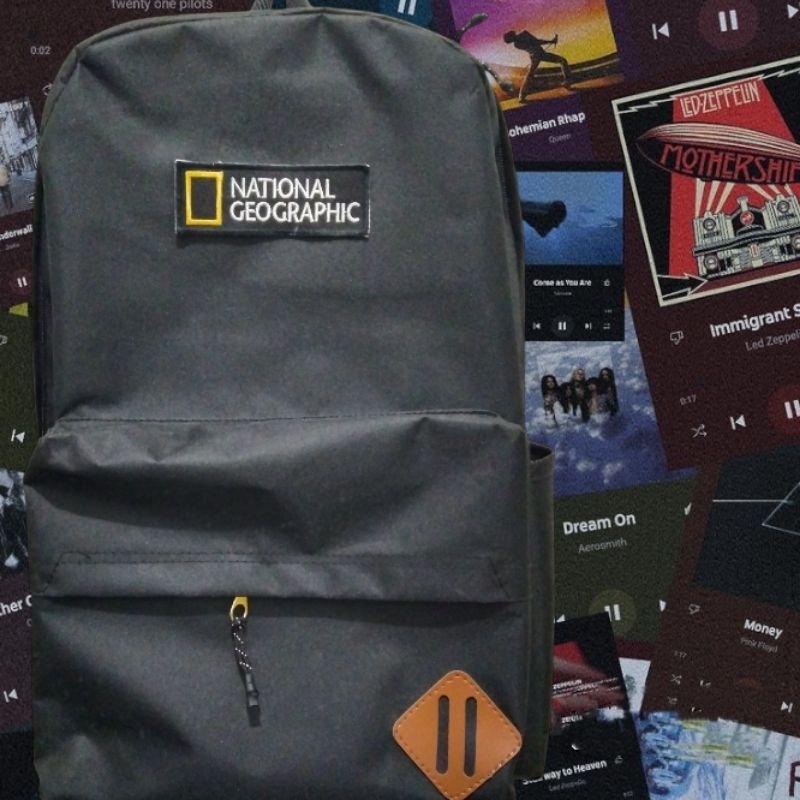 Tas ransel murah Natgeo/Tas emblem bordir anak sekolah