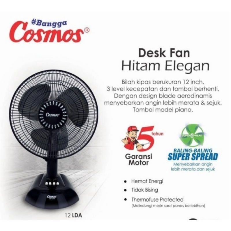 Kipas angin duduk Cosmos 12-LDA/Desk fan Cosmos12-LDA