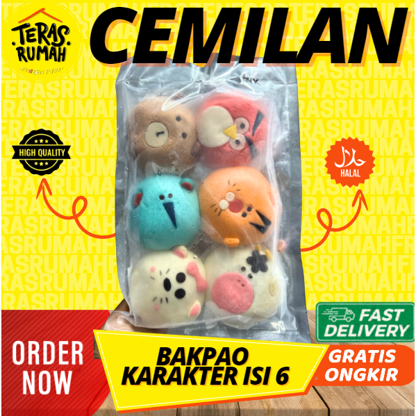 

KHUSUS INSTANT: BAKPAO KARAKTER - ANIMALS RASA MIX (COKLAT-STRAW-KEJU) ISI 6
