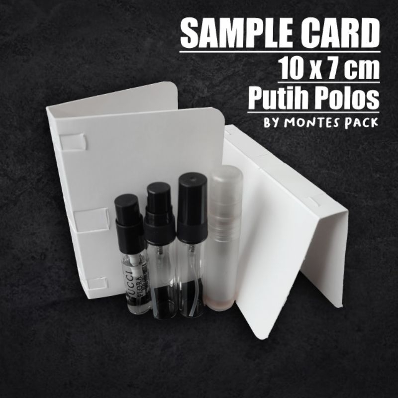 

SAMPLE CARD POLOS / Kemasan botol TESTER parfum / 10x7cm