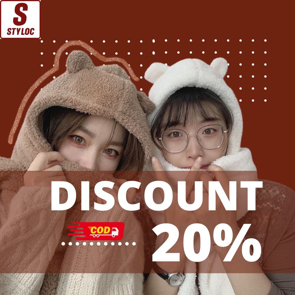 Topi jennie/topi jennie bulu beruang/Topi musim dingin long syal/model beruang lucu dan premium