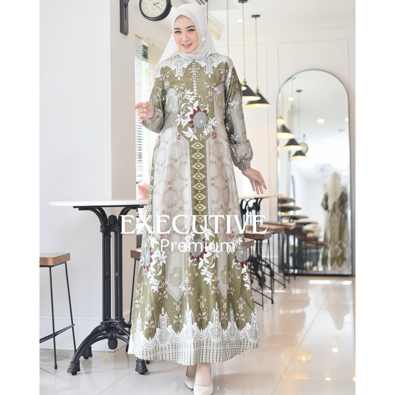 GAMIS USARA SILK PREMIUM MOTIF TERBARU WANITA MUSLIM MEDINA JUMBO EXECUTIVE PREMIUM