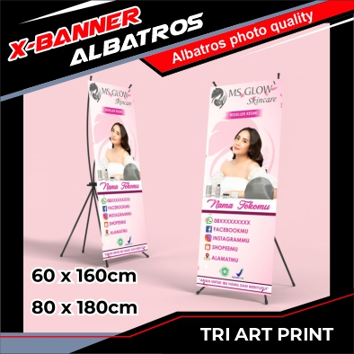 CETAK X-BANNER  ALBATROS/ STAND BANNER / STANDING BANNER MURAH