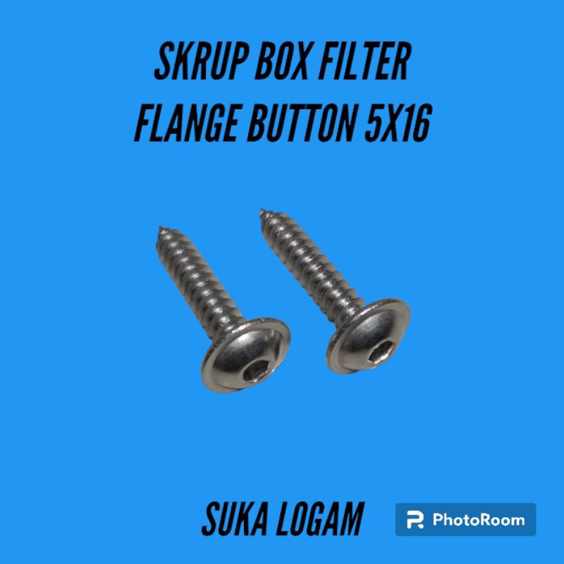 SKRUP BODI MOTOR M5 X 16 FLANGE BUTTON STAINLESS STEEL 304