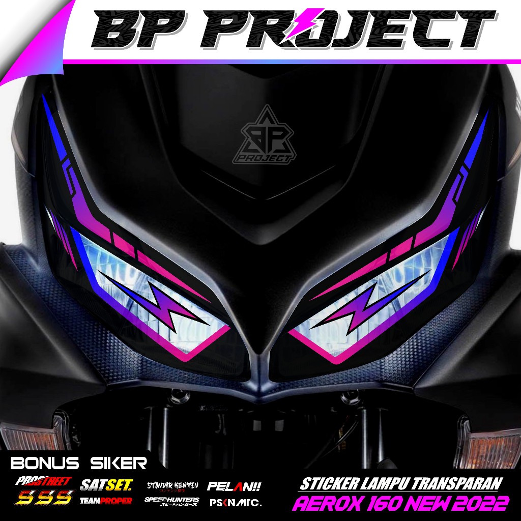 Stiker Lampu AEROX 160 | Stiker Variasi Lampu Alis Motor YAMAHA AEROX 160 New | Stiker Alis AEROX Rg