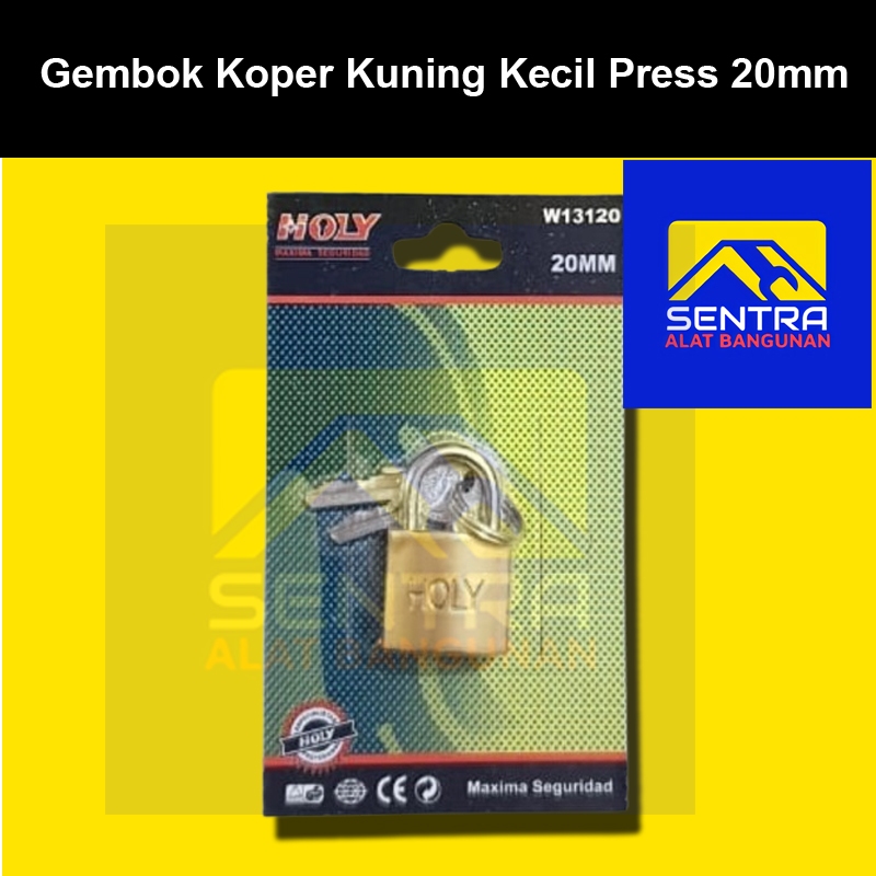 Gembok Koper Murah / Gembok Koper Kuning Kecil Press 20mm