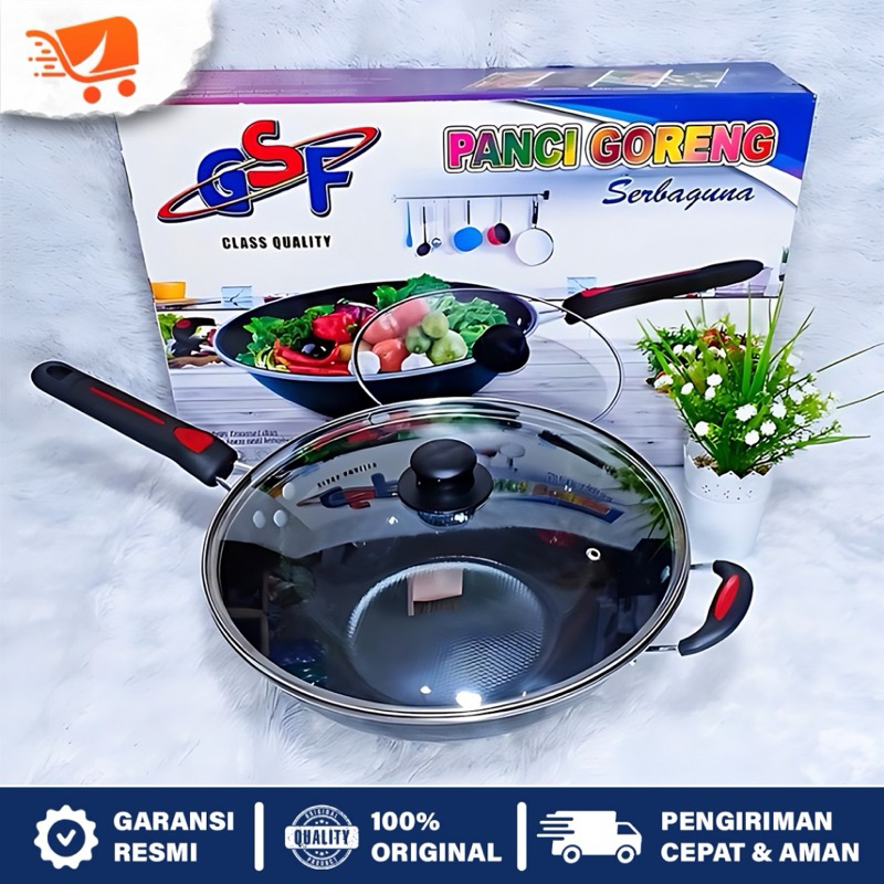PANCI GORENG GSF TUTUP KACA ANTI LENGKET