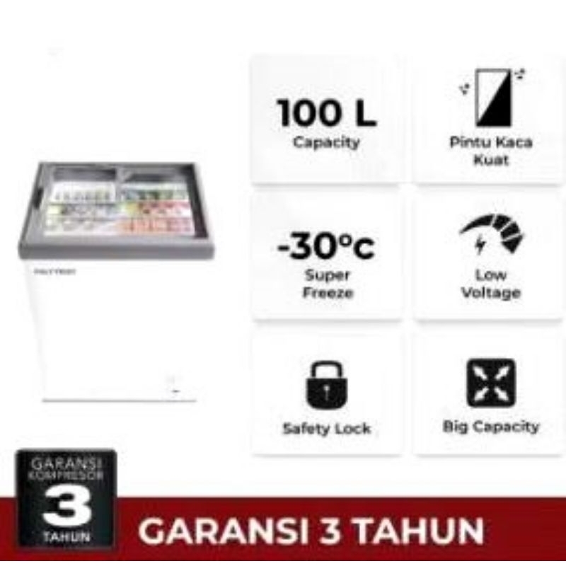 Chest Freezer 100 Liter Polytron PCF-129