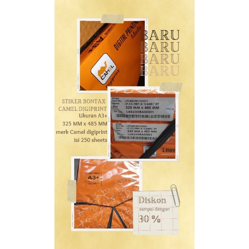 

STIKER BONTAX A3 + CAMEL DIGIPRINT