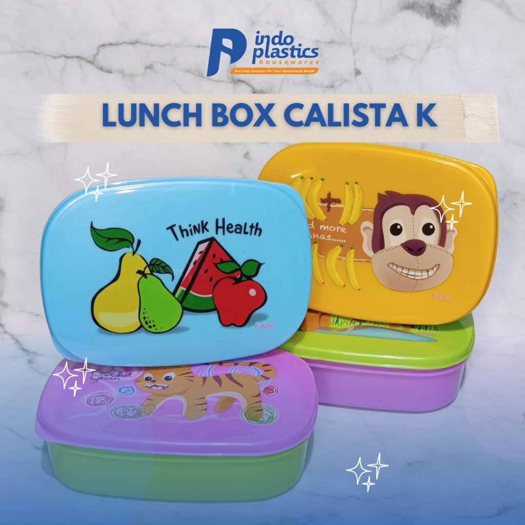 Lunch Box/Tempat Makan/Tepak Makan Dua/Tiga Sekat Karakter Calista/Souvenir Ulang Tahun