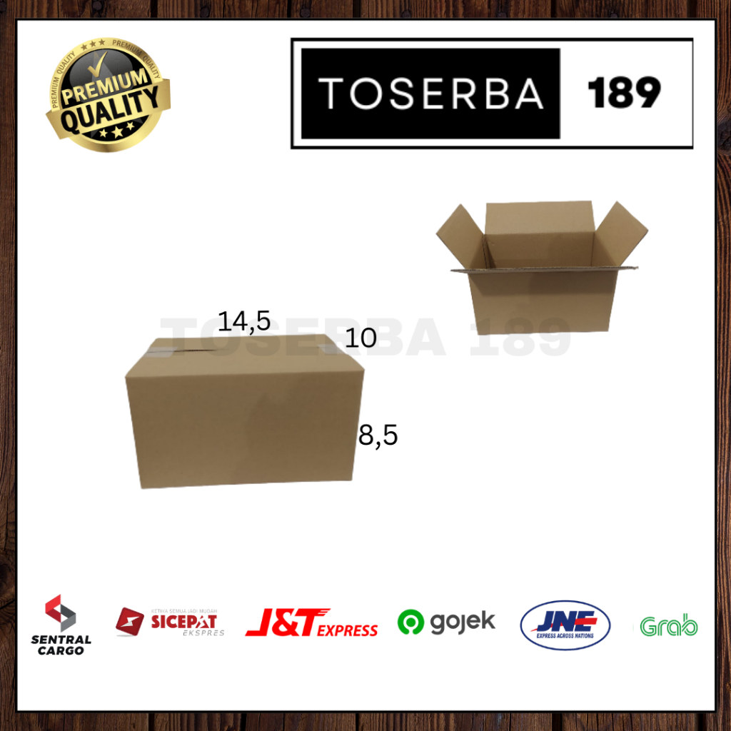 

kotak kardus box packing uk 14,5x10x8 SHEET POLOS