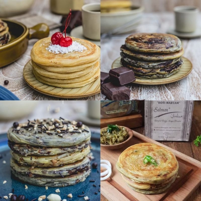 

RB Roti Maryam Salman - Original, Coklat, Coklat Kacang, Daging Canai, Cane, Prata, Konde, Frozen