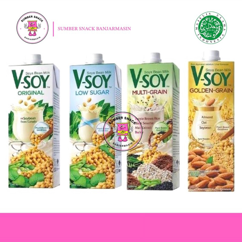 

V-Soy Soya Bean (4 Varian Rasa) (1000ml)