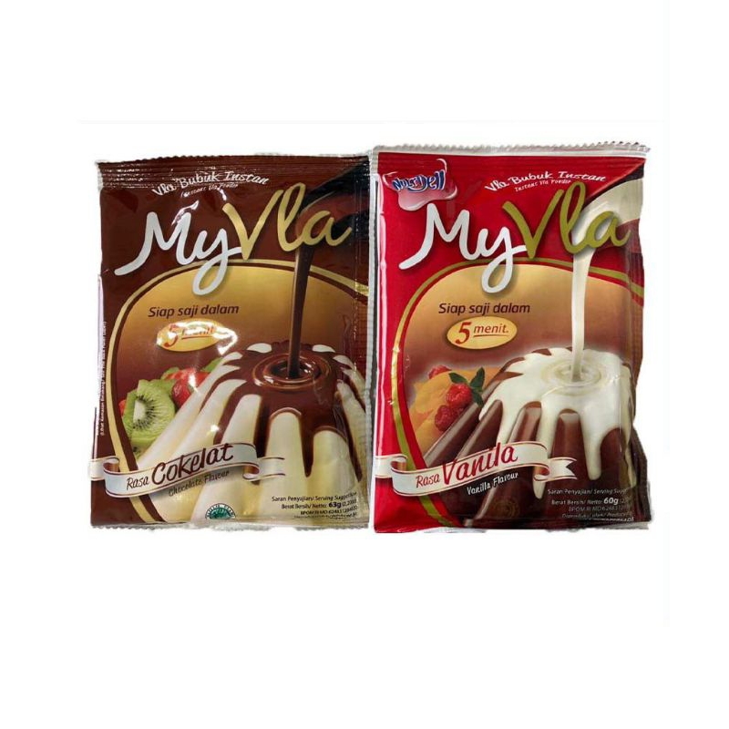 

Nutrijell My vla / My fla instant rasa vanila coklat 60 gr