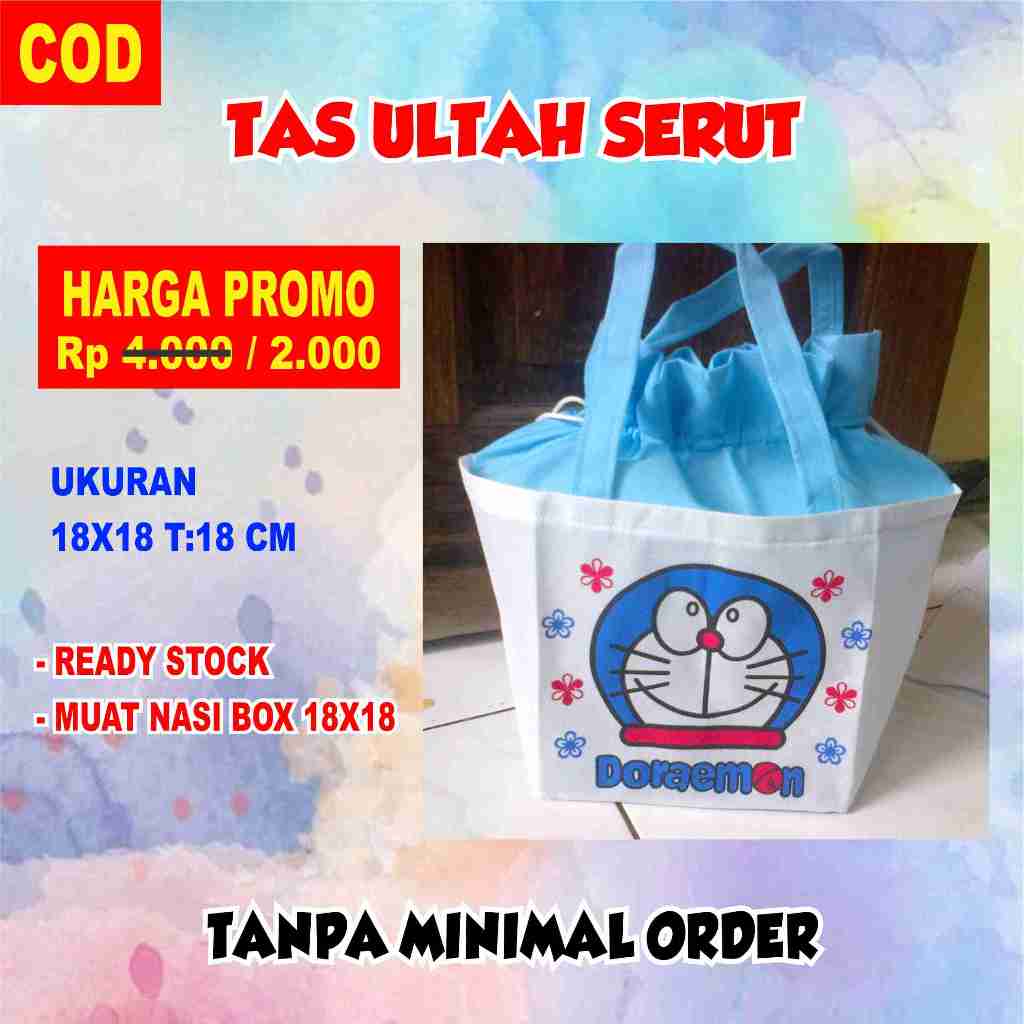 

TAS ULANG TAHUN ANAK MODEL SERUT READY STOCK UKURAN 18X18 T:18 CM