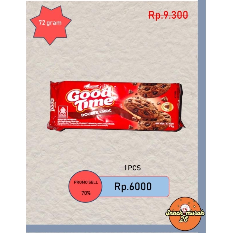 

Cookis coklat good time toping cokolato 100℅ real dari good time