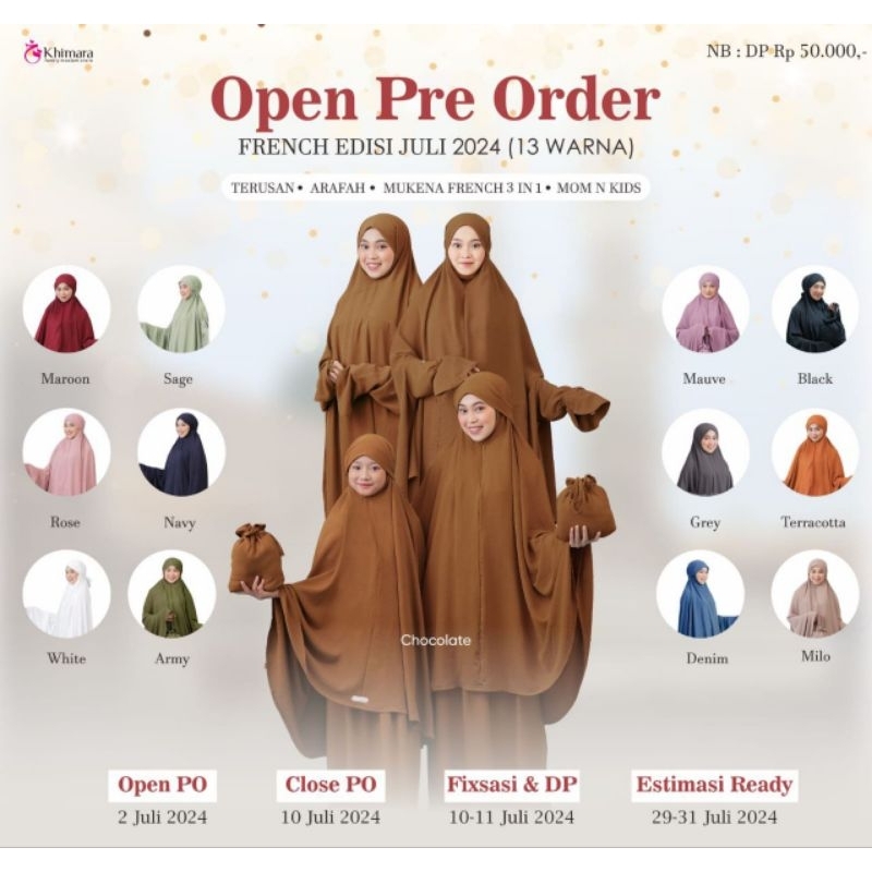 MUKENA FRENCH MOM BY KHIMARA