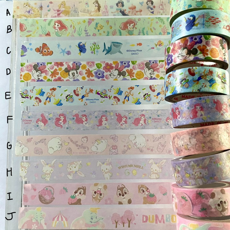

Washitape Maskingtape Papertape SANRIO DISNEY LICENSED