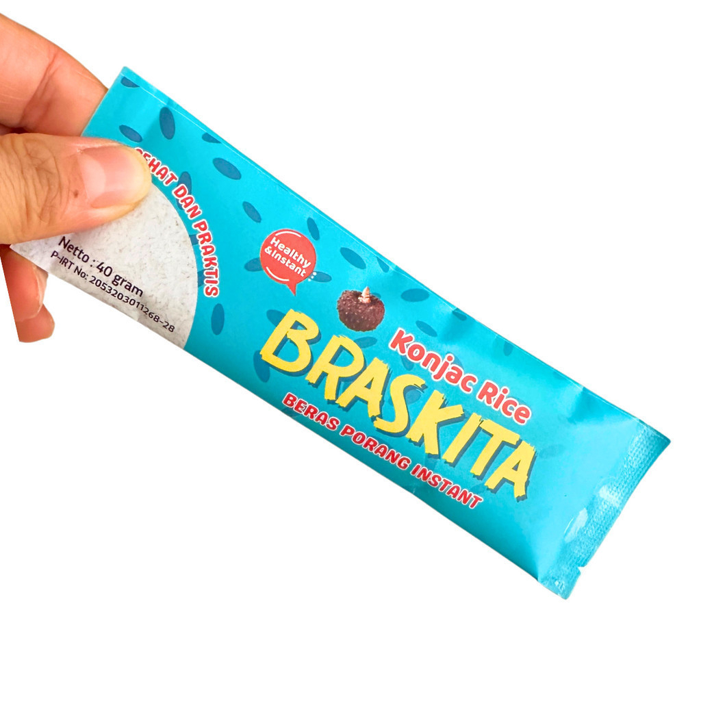 

Beras Porang Braskita Kemasan Sachet 40g | Konjac Shirataki