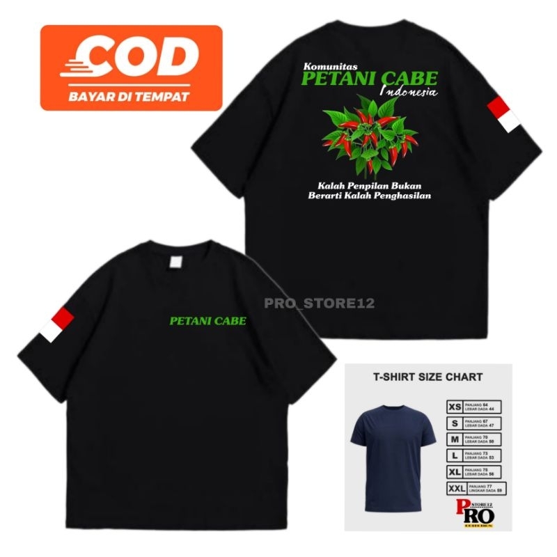 KAOS PETANI CABE INDONESIA - KAOS PETANI MUDA - KAOS PETANI MILENIAL - LENGAN PENDEK