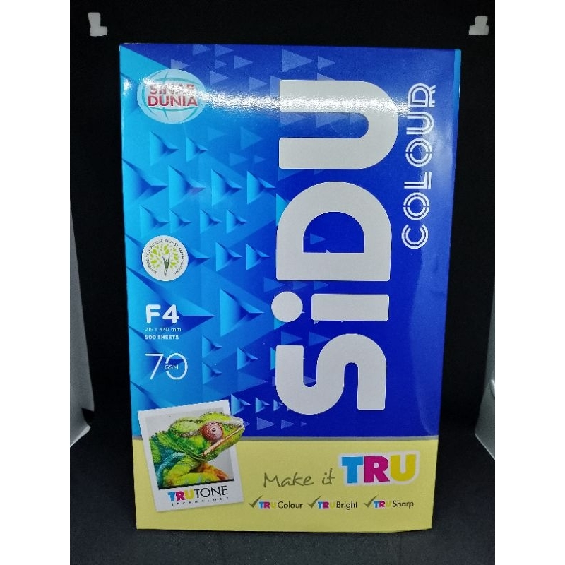

kertas HVS warna A4 / F4 70 gr SIDU