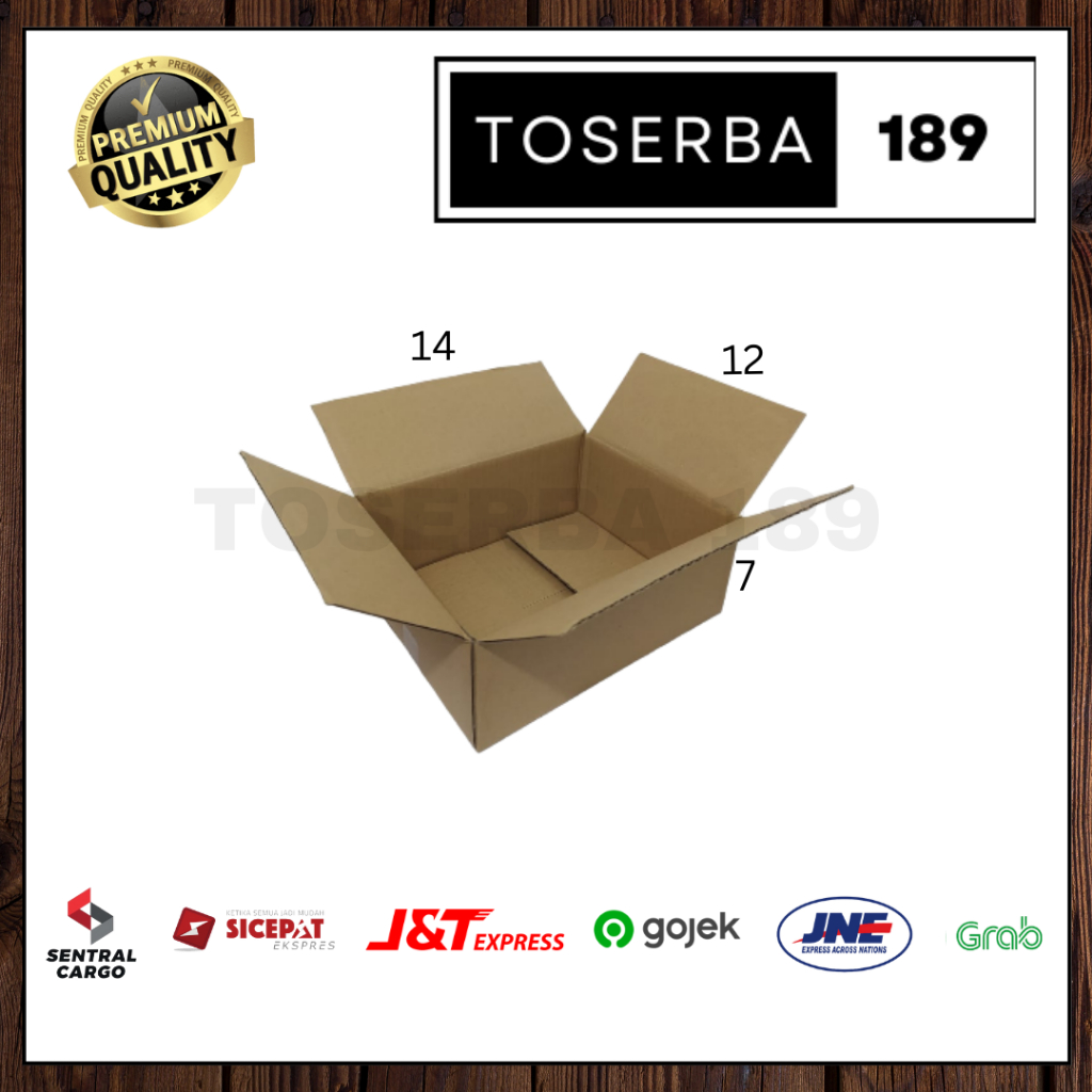 

Kotak kardus box packing uk 14x12x7 SHEET POLOS