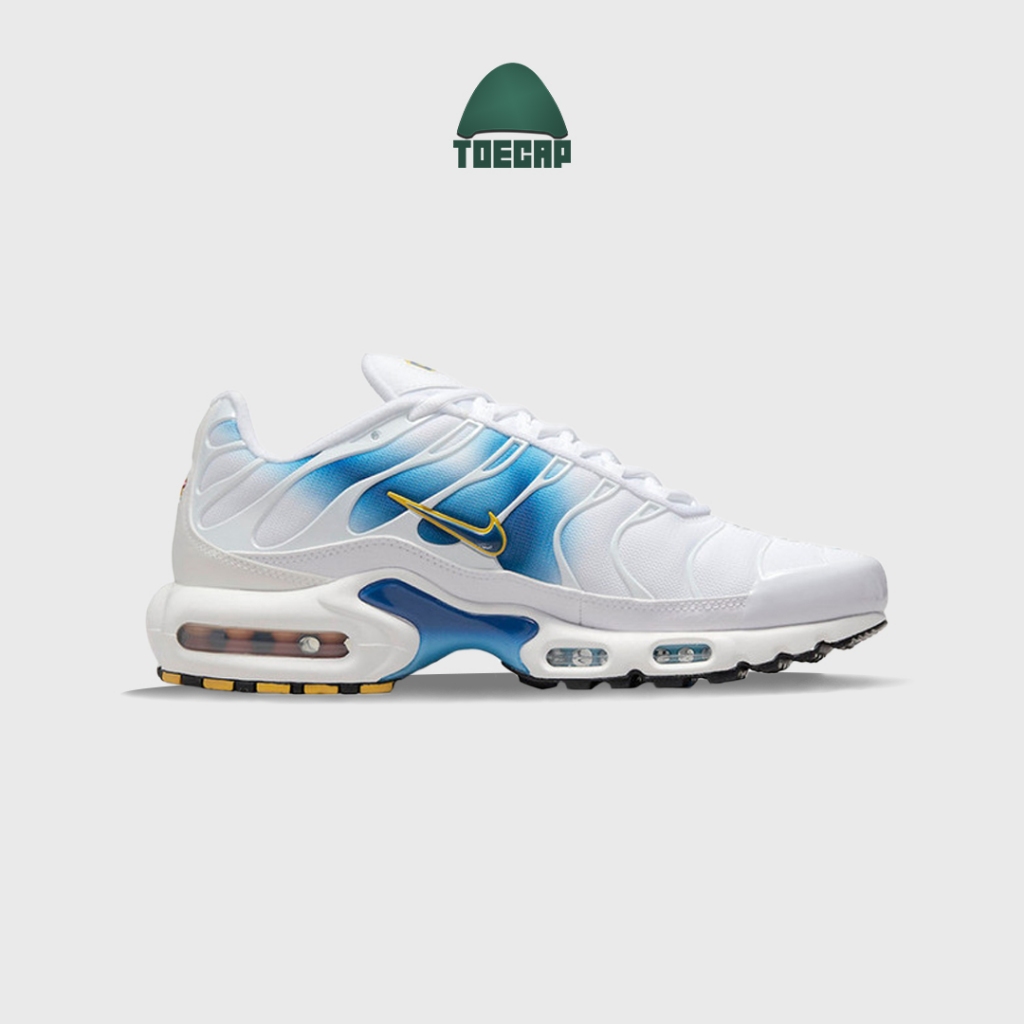 Sepatu Air Max Plus TN Paint Swoosh White Blue