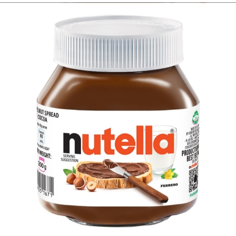 

Nutella hazelnut cocoa spread 200 gram