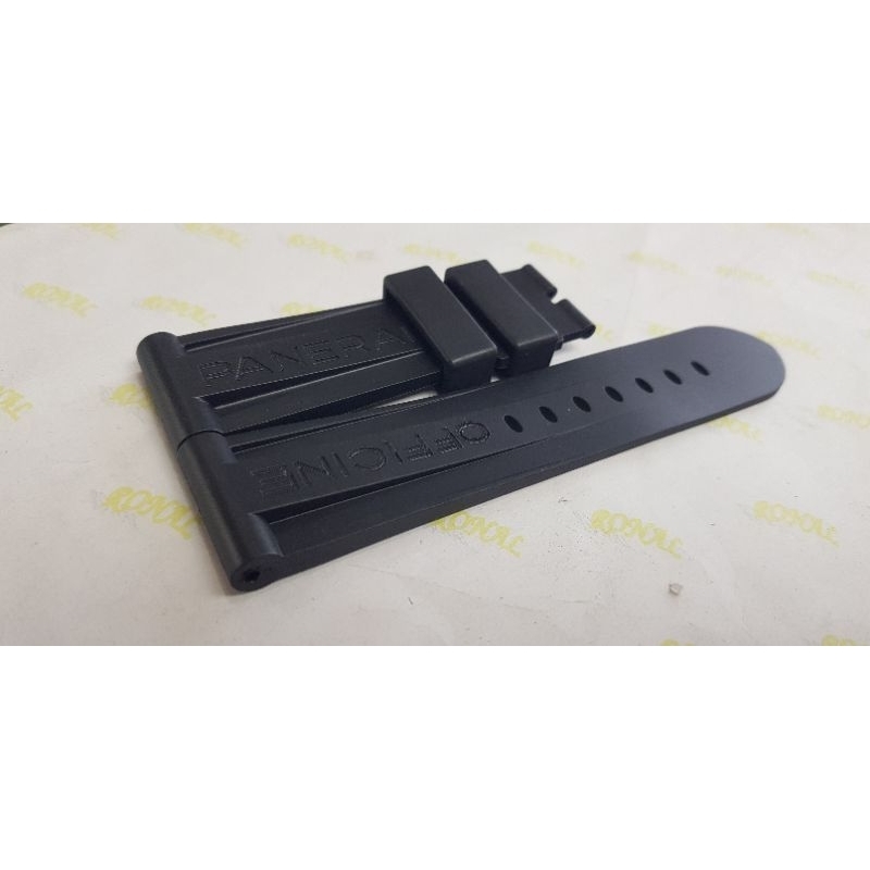 STRAP TALI JAM RUBBER HITAM PAM PAN ERAI LUMINOR MARINA AUTOMATIC PREMIUM SINTETIC LEATHER QUALITY E