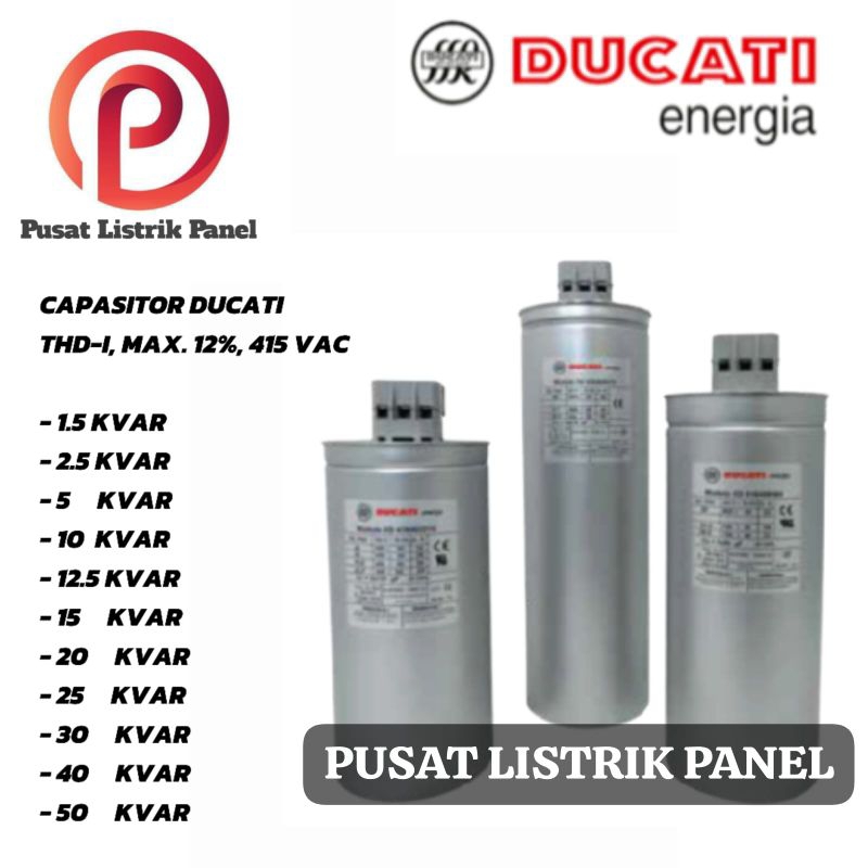 Capasitor DUCATI/12.5 KVAR THD-I, MAX. 12% , 415 VAC