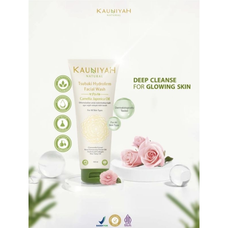 facial wash kauniyah/ tsubaki facial foam/ facial wash kauniyah natural/ facial foam kauniyah