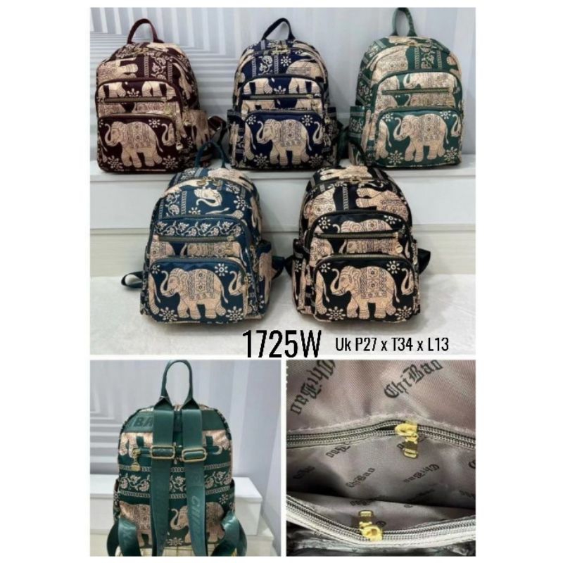 Tas Chibao Ransel Wanita Import Backpack Parasut Motif Gajah Tas Punggung Terkini Murah 1725W