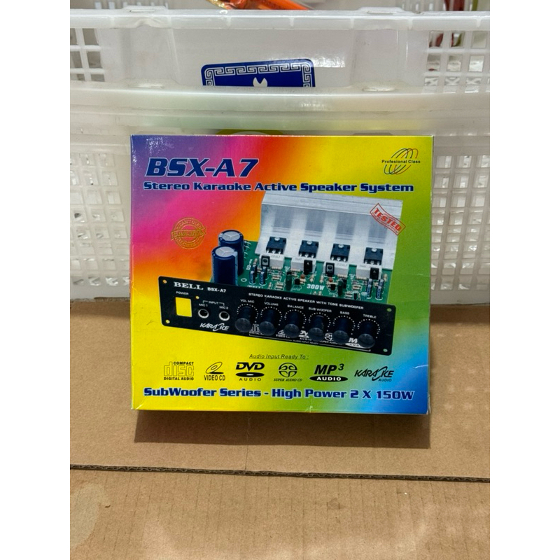 KIT POWER AKTIF STEREO MIC SUBWOOFER BSX-A7 BSX A7 AKTIVE MIK SUB KARAOKE BELL BGR ASLI ORIGINAL