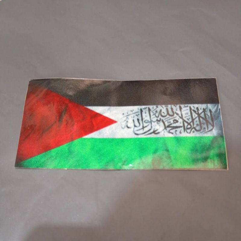 

stiker gambar bendera Palestina kaligrafi